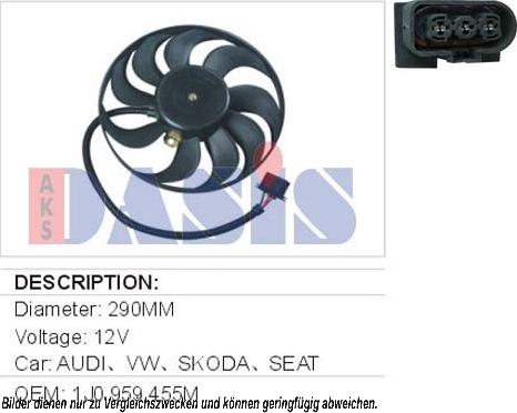 AKS Dasis 048630N - Ventilators, Motora dzesēšanas sistēma www.autospares.lv