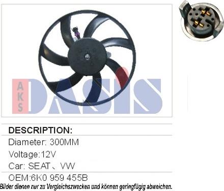 AKS Dasis 048003N - Ventilators, Motora dzesēšanas sistēma autospares.lv