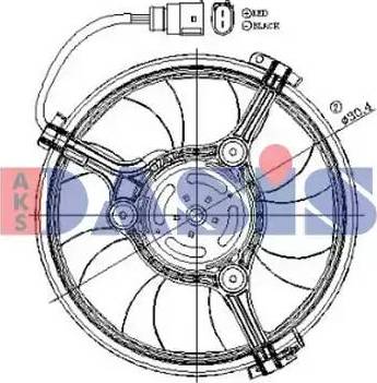 AKS Dasis 048114N - Ventilators, Motora dzesēšanas sistēma www.autospares.lv