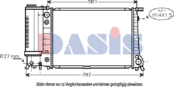 AKS Dasis 050018N - Radiators, Motora dzesēšanas sistēma www.autospares.lv