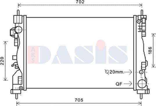 AKS Dasis 010031N - Radiators, Motora dzesēšanas sistēma www.autospares.lv