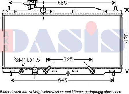 AKS Dasis 010025N - Radiators, Motora dzesēšanas sistēma www.autospares.lv