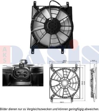 AKS Dasis 088075N - Fan, radiator www.autospares.lv