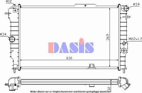 AKS Dasis 151191N - Radiators, Motora dzesēšanas sistēma www.autospares.lv