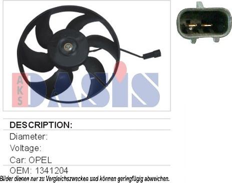 AKS Dasis 158440N - Ventilators, Motora dzesēšanas sistēma www.autospares.lv