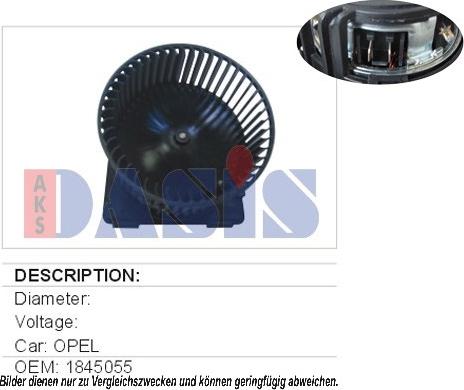 AKS Dasis 158090N - Salona ventilators www.autospares.lv