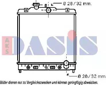 AKS Dasis 103001N - Радиатор, охлаждение двигателя www.autospares.lv