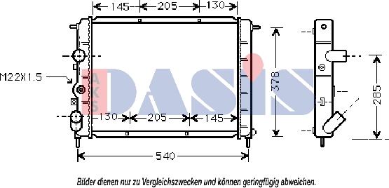 AKS Dasis 181560N - Radiators, Motora dzesēšanas sistēma autospares.lv