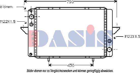 AKS Dasis 181240N - Radiators, Motora dzesēšanas sistēma www.autospares.lv