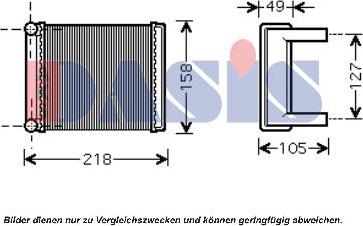 AKS Dasis 139007N - Heat Exchanger, interior heating www.autospares.lv