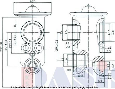 AKS Dasis 840055N - Izplešanās vārsts, Gaisa kond. sistēma www.autospares.lv