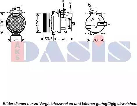 AKS Dasis 850068N - Kompresors, Gaisa kond. sistēma autospares.lv