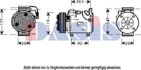 AKS Dasis 850801N - Kompresors, Gaisa kond. sistēma www.autospares.lv