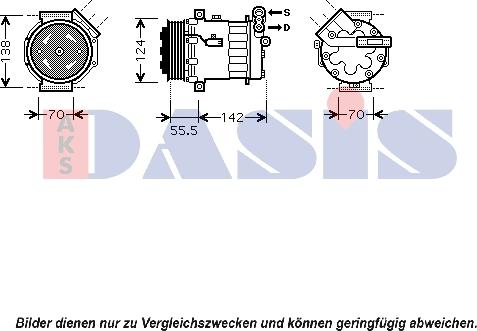 AKS Dasis 850387N - Kompresors, Gaisa kond. sistēma autospares.lv