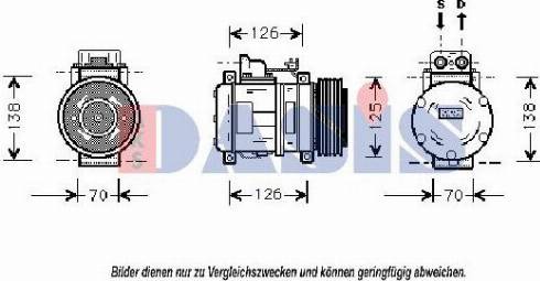 AKS Dasis 850716N - Kompresors, Gaisa kond. sistēma autospares.lv