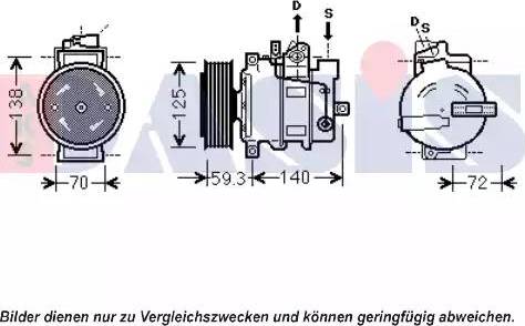 AKS Dasis 851902N - Compressor, air conditioning www.autospares.lv