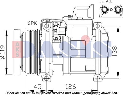 AKS Dasis 851444N - Kompresors, Gaisa kond. sistēma autospares.lv