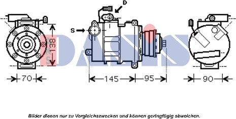 AKS Dasis 851661N - Compressor, air conditioning www.autospares.lv