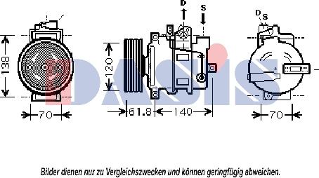 AKS Dasis 851663N - Compressor, air conditioning www.autospares.lv