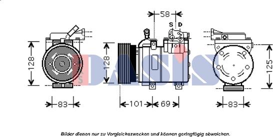 AKS Dasis 851671N - Kompresors, Gaisa kond. sistēma www.autospares.lv