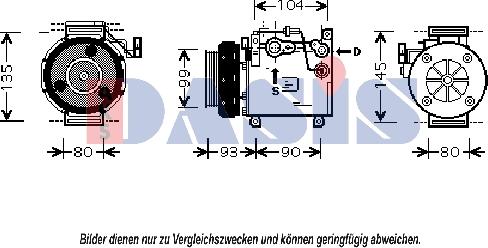 AKS Dasis 851064N - Kompresors, Gaisa kond. sistēma www.autospares.lv