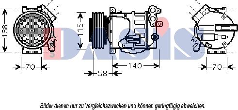 AKS Dasis 851895N - Compressor, air conditioning www.autospares.lv