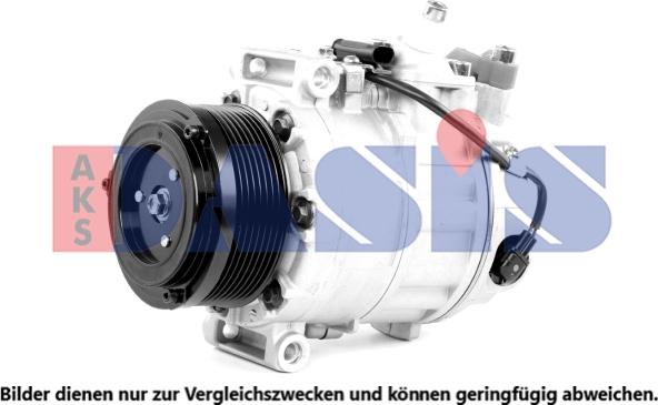 AKS Dasis 851853N - Compressor, air conditioning www.autospares.lv