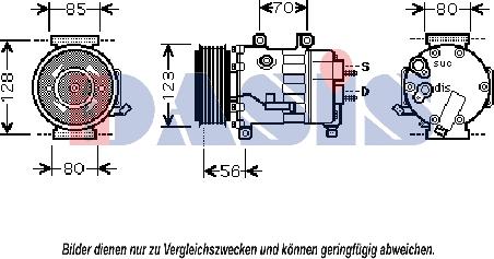 AKS Dasis 851817N - Kompresors, Gaisa kond. sistēma www.autospares.lv