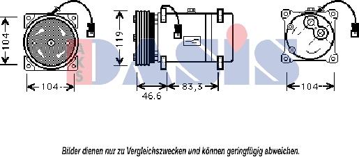 AKS Dasis 851368N - Kompresors, Gaisa kond. sistēma autospares.lv