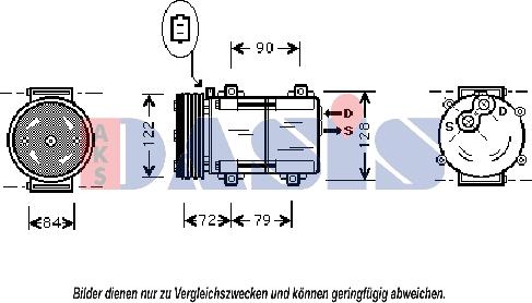 AKS Dasis 851378N - Kompresors, Gaisa kond. sistēma www.autospares.lv