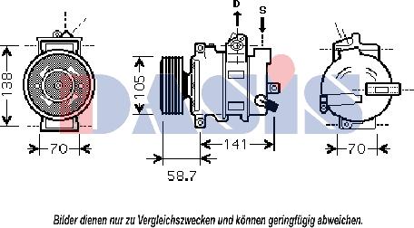 AKS Dasis 851796N - Kompresors, Gaisa kond. sistēma www.autospares.lv