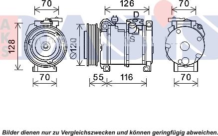 AKS Dasis 852812N - Kompresors, Gaisa kond. sistēma www.autospares.lv