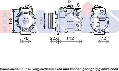 AKS Dasis 852715N - Kompresors, Gaisa kond. sistēma www.autospares.lv