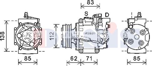 AKS Dasis 852782N - Compressor, air conditioning www.autospares.lv