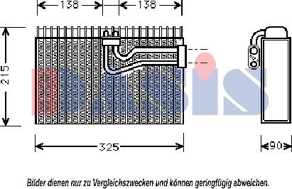 AKS Dasis 820236N - Evaporator, air conditioning www.autospares.lv