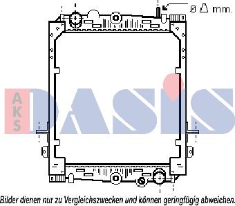 AKS Dasis 290210N - Radiator, engine cooling www.autospares.lv