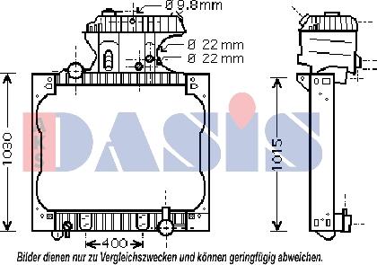 AKS Dasis 260015N - Radiators, Motora dzesēšanas sistēma www.autospares.lv