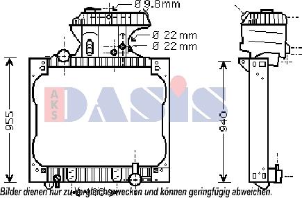 AKS Dasis 260016N - Radiators, Motora dzesēšanas sistēma www.autospares.lv