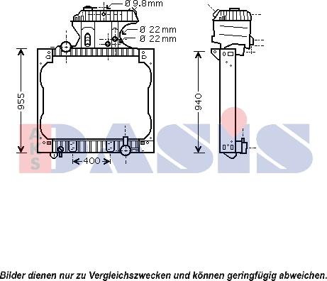 AKS Dasis 260012N - Radiators, Motora dzesēšanas sistēma www.autospares.lv