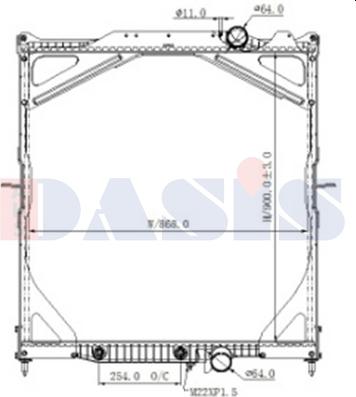 AKS Dasis 280026N - Radiators, Motora dzesēšanas sistēma www.autospares.lv