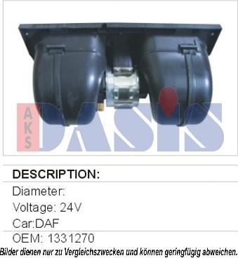 AKS Dasis 742450N - Salona ventilators www.autospares.lv