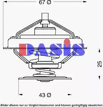 AKS Dasis 750909N - Termostats, Dzesēšanas šķidrums www.autospares.lv