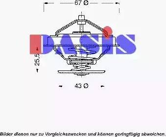 AKS Dasis 750411N - Termostats, Dzesēšanas šķidrums www.autospares.lv