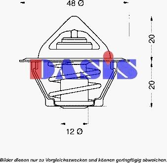 AKS Dasis 750383N - Термостат охлаждающей жидкости / корпус www.autospares.lv