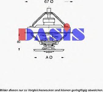 AKS Dasis 751599N - Термостат охлаждающей жидкости / корпус www.autospares.lv