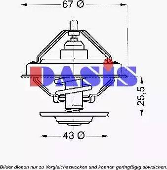 AKS Dasis 751871N - Термостат охлаждающей жидкости / корпус www.autospares.lv