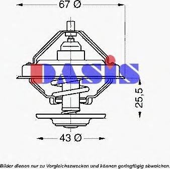 AKS Dasis 751873N - Термостат охлаждающей жидкости / корпус www.autospares.lv