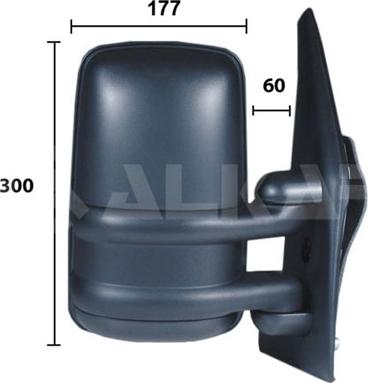 Alkar 9265902 - Ārējais atpakaļskata spogulis www.autospares.lv