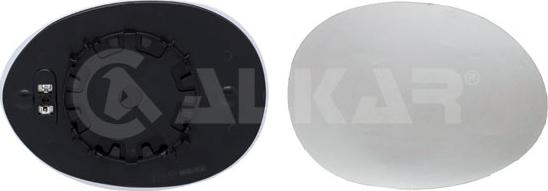 Alkar 6432918 - Spoguļstikls, Ārējais atpakaļskata spogulis www.autospares.lv