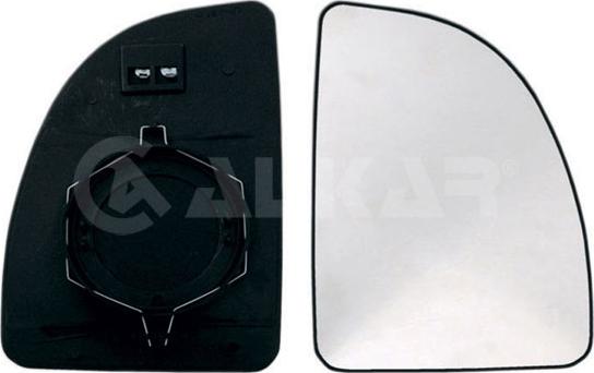 Alkar 6432921 - Spoguļstikls, Ārējais atpakaļskata spogulis www.autospares.lv